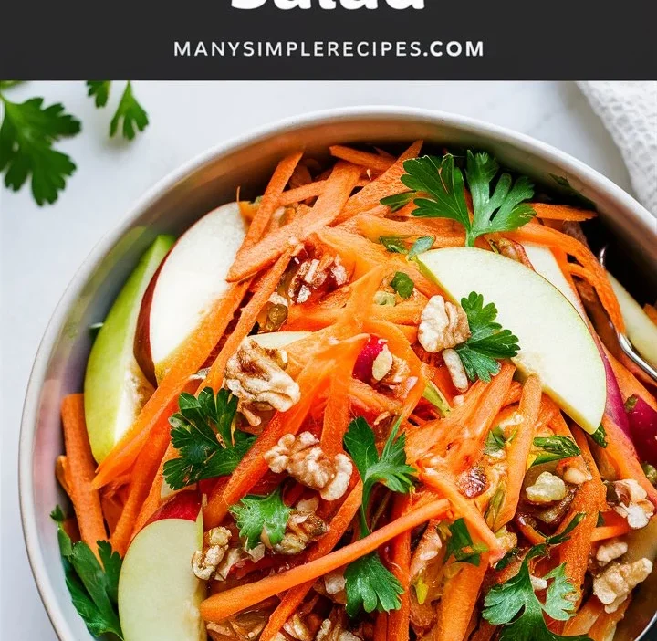 Refreshing Carrot Apple and Walnut Salad