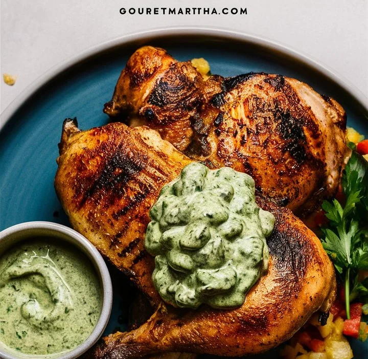 Easy Peruvian Chicken with Creamy Green Sauce Recipe