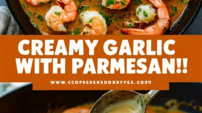 Creamy Garlic Shrimp with Parmesan