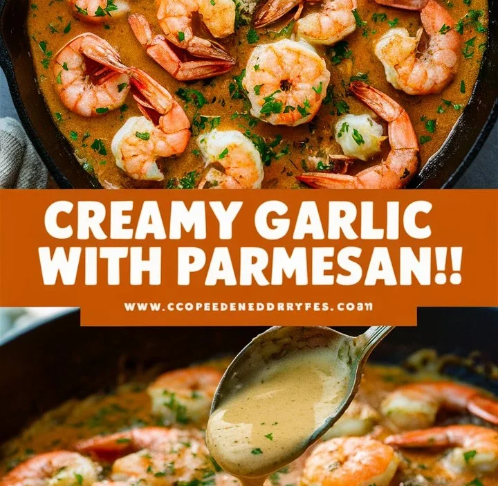 Creamy Garlic Shrimp with Parmesan