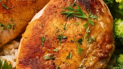 Mashed Potato Casserole with Crispy Chicken