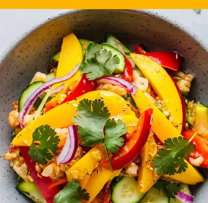 Fresh Cabbage and Cucumber Salad at Home