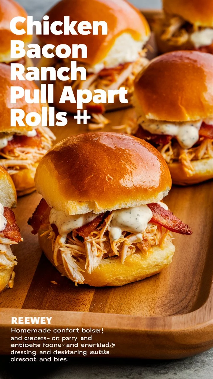 Chicken Bacon Ranch Pull Apart Rolls
