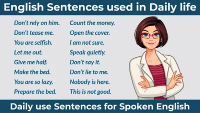 Daily Use English Grammar Sentences