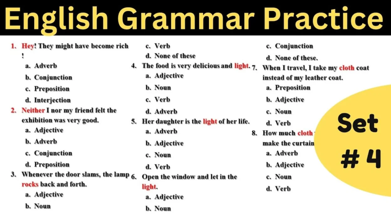 Beginner Grammar Practice