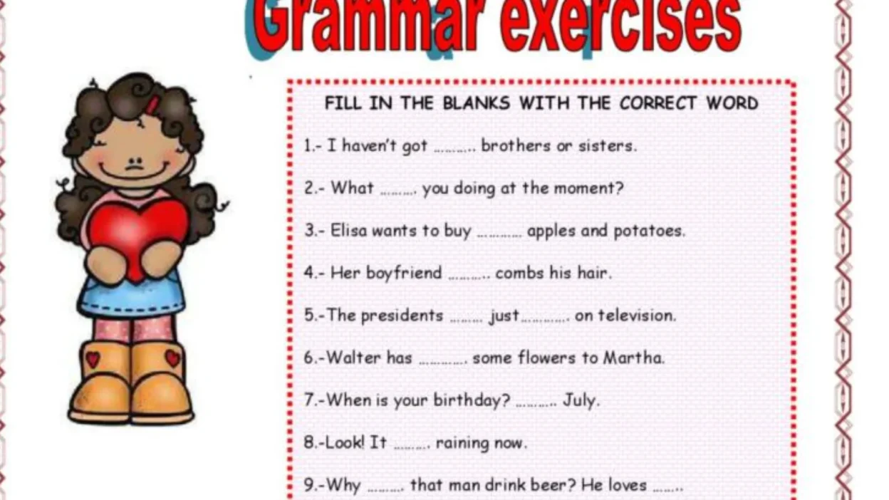 Grammar Exercises for ESLC