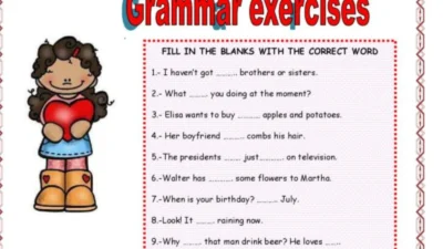 Grammar Exercises for ESLC