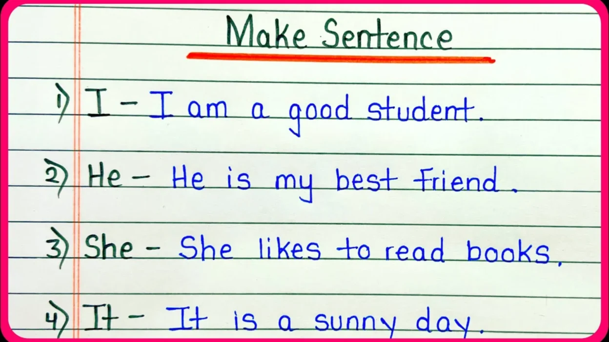 English Sentence Making