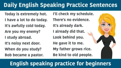 English Sentence Practice for Beginners