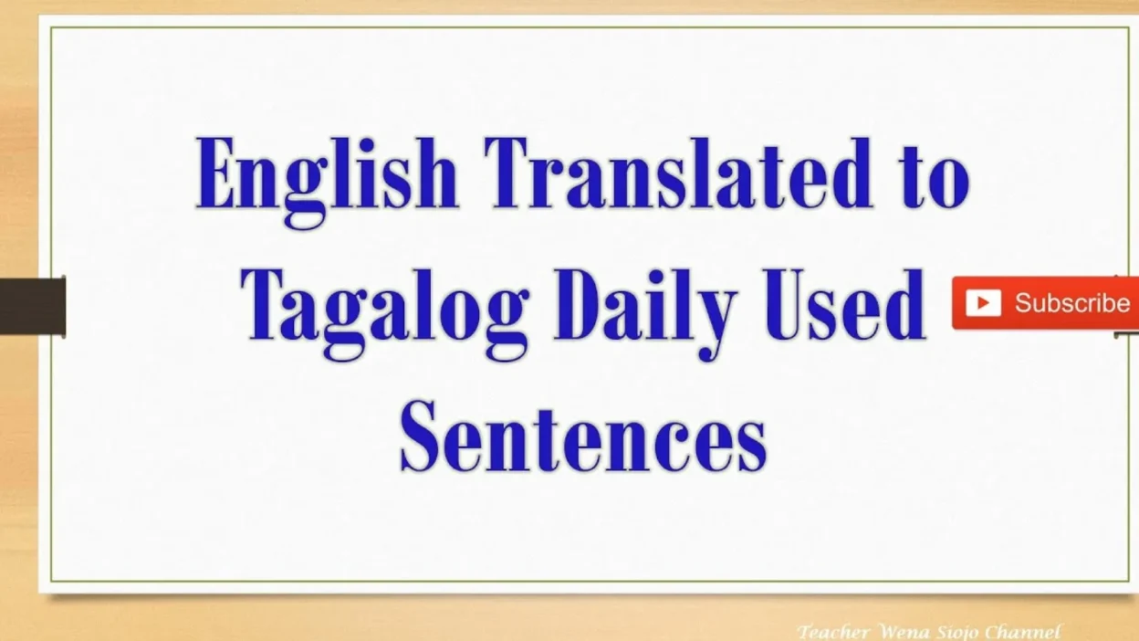 English Sentence Translation