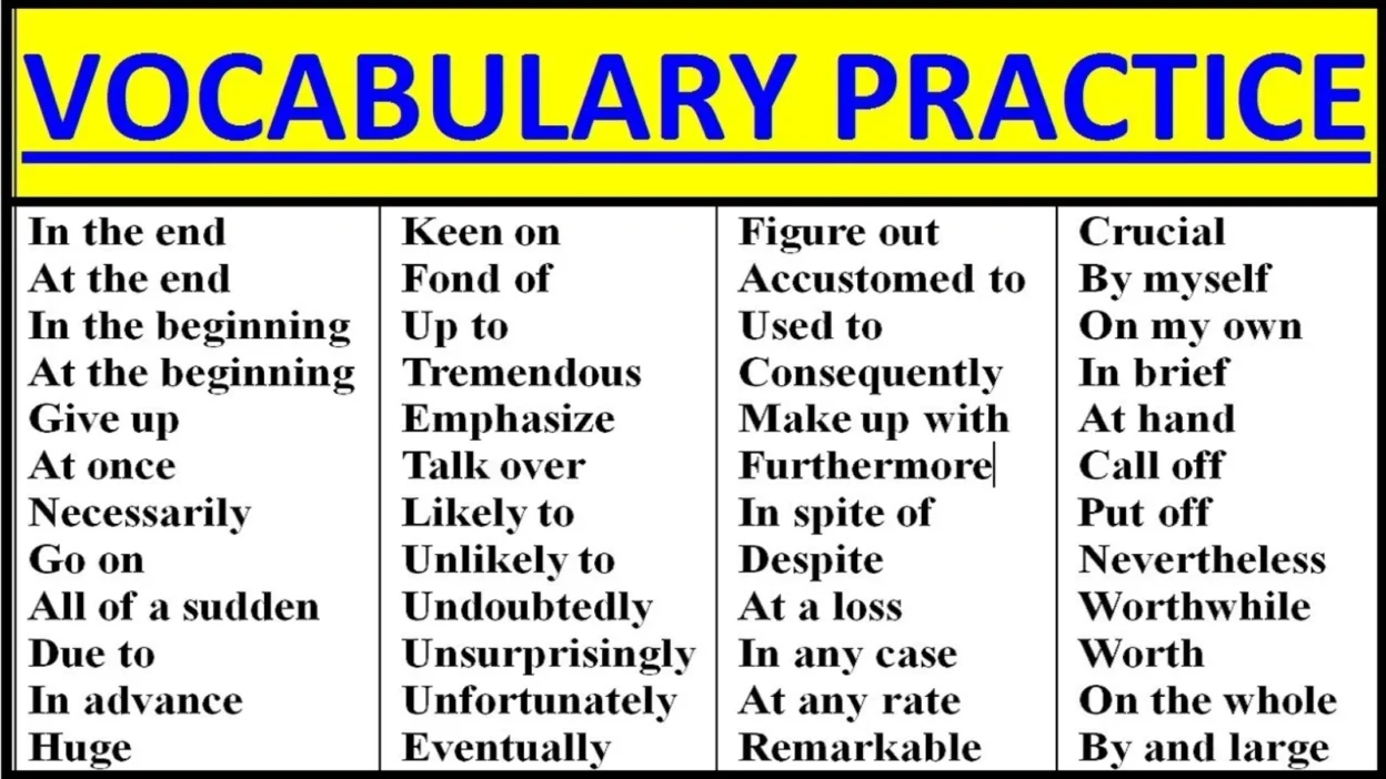 English Vocabulary Practice