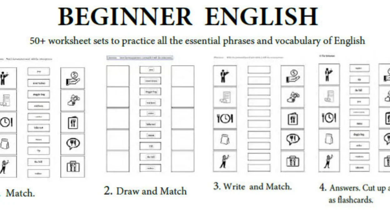 English Worksheets for Beginners
