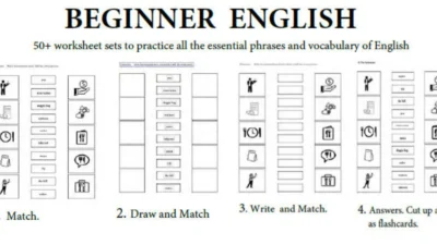 English Worksheets for Beginners